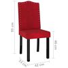 vidaXL Cadeiras de jantar 2 pcs veludo vermelho tinto