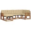vidaXL Conjunto de Sof&aacute;s para Exterior 6 pcs Natural e Bege