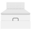 vidaXL Cama otomana com colch&atilde;o 80x200 cm couro artificial branco