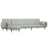 vidaXL Sof&aacute;-cama em forma de L 275x140x70 cm veludo cinzento