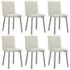 vidaXL Cadeiras de jantar 6 pcs veludo cor creme