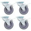 vidaXL Rodas girat&oacute;rias com trav&otilde;es duplos 4 pcs 75 mm