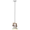 vidaXL Candeeiro suspenso industrial redondo 25 W 19 cm E27 prateado