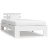 vidaXL Estrutura de cama 90x200 cm pinho maci&ccedil;o branco