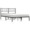 vidaXL Estrutura de cama com cabeceira 140x190 cm metal preto