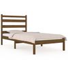 vidaXL Estrutura de cama 100x200 cm madeira pinho maci&ccedil;o castanho mel