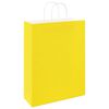 vidaXL Sacos de papel 50 unid com al&ccedil;as amarelo 32x12x42 cm