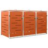 vidaXL Abrigo triplo para caixotes do lixo 207x77,5x115 cm a&ccedil;o inox