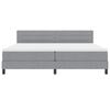 vidaXL Cama Box com colch&atilde;o Cinzento-claro 200 x 200 cm tecido
