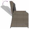 vidaXL 3 pcs conjunto lounge de jardim c/ almofadões vime PE cinzento