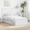 vidaXL Estrutura da Cama Branco 75 x 190 cm Madeira de Pinheiro S&oacute;lida