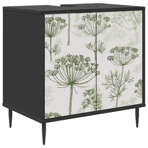 vidaXL Arm&aacute;rio de Banheiro GOTHA Carvalho Preto 60 x 40 x 61 cm