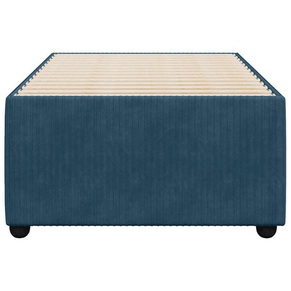 vidaXL Estrutura de cama 90x190 cm veludo azul