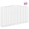 vidaXL Cestos gabi&atilde;o arqueados 7pcs 400x50x220/240cm ferro galvanizado