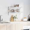 vidaXL Prateleiras de parede 2 pcs 75x30x3 cm aço inoxidável prateado