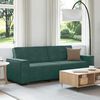 vidaXL Sof&aacute; de 3 lugares 220x78x84 cm veludo verde-escuro