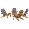 vidaXL 5 pcs conjunto lounge jardim Adirondack madeira ac&aacute;cia maci&ccedil;a
