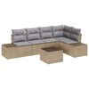 vidaXL Conjunto de Sof&aacute; de Jardim Bege e Cinza Claro vime PE