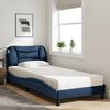 vidaXL Cama com colch&atilde;o Hvar 80x200 cm tecido azul