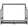vidaXL Estrutura de cama infantil 2x(90x190) cm pinho maciço preto