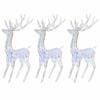 vidaXL Renas de Natal XXL 3pcs 250 LEDs 180 cm acr&iacute;lico multicolorido