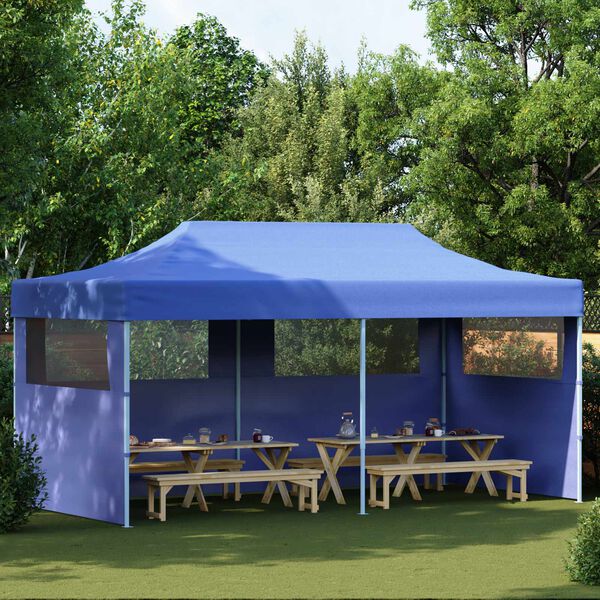 vidaXL Tenda de Festa Azul 291 x 580 x 315 cm Tecido Oxford