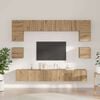 vidaXL Conjunto de m&oacute;vel de TV 8 pcs Carvalho Artesanal