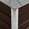 vidaXL Canteiro elevado de jardim aço galvanizado 100x40x77cm castanho