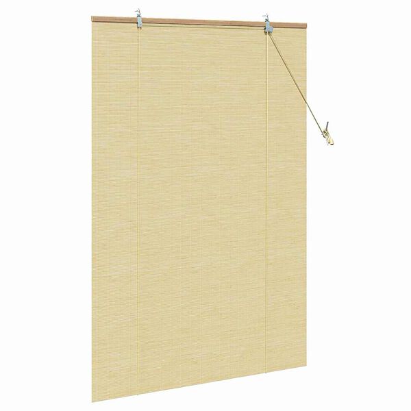 vidaXL Estores de rolo com cortinas Manual Natura 110 x 160 cm Bambu