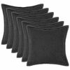 vidaXL Capa almofada 6 pcs HOUTEN Cinzento-Escuro 30 x 30 cm Boucl&eacute;
