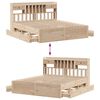 vidaXL Cama com estante sem colch&atilde;o 180x200 cm pinho maci&ccedil;o