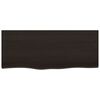 vidaXL Tampo de mesa 100x40x2 cm carvalho tratado castanho-escuro