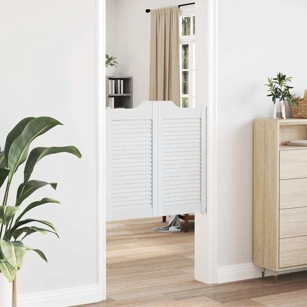 vidaXL Portas de batente design de persiana 2-Par 80x80 cm branco