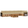 vidaXL Conjunto de Sof&aacute;s para Exterior 7 pcs Natural e Bege