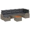 vidaXL Conjunto de Sof&aacute; de Jardim 8 unid. Cinzeto Rattan Sint&eacute;tico