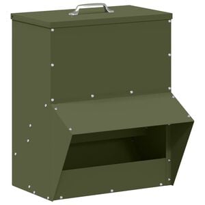 vidaXL Comedouro para galinha Verde Oliva 20 x 25 x 35 cm