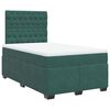 vidaXL Cama boxspring com colch&atilde;o 120x200 cm veludo verde-escuro