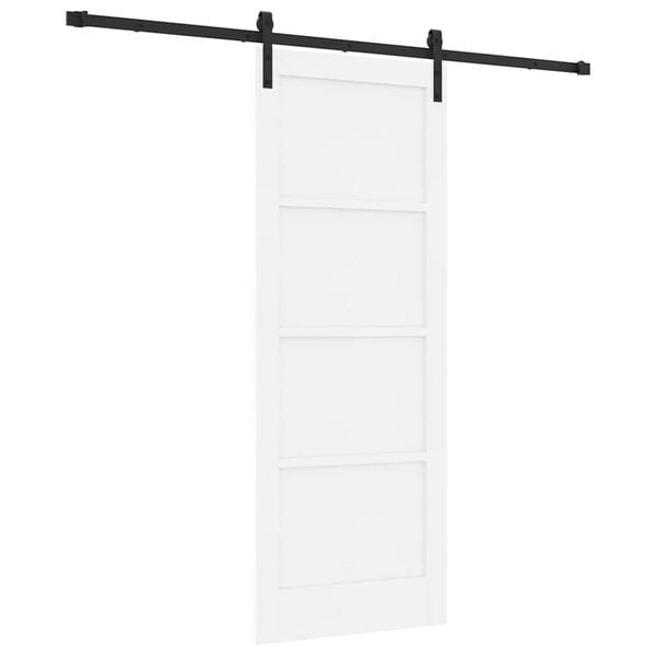 vidaXL Porta Deslizante Branco 78 x 202 cm Madeira de Pinheiro S&oacute;lida