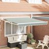 vidaXL Toldo Verde e Branco 300 x 250 x 165 cm Poli&eacute;ster