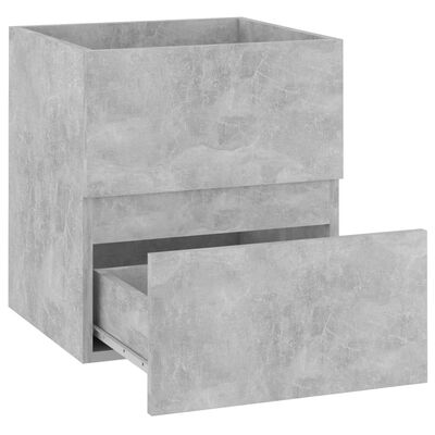 vidaXL Armário lavatório 41x38,5x45 cm contraplacado cinzento cimento