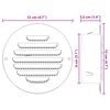 vidaXL Tampas de ventila&ccedil;&atilde;o de ar 4 pcs Prateado 80 mm A&ccedil;o inoxid&aacute;vel