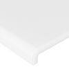 vidaXL Cabeceira cama c/ abas couro artificial 203x16x78/88 cm branco