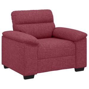 vidaXL Poltrona 100x81x84 cm tecido vermelho tinto