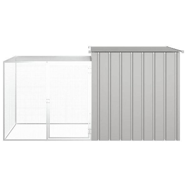 vidaXL Gaiola p/ coelhos 200x91x100 cm a&ccedil;o galvanizado cinzento