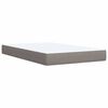 vidaXL Cama boxspring c/ colch&atilde;o 120x190cm tecido castanho-acinzentado