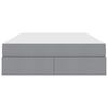 vidaXL Cama com arruma&ccedil;&atilde;o e colch&atilde;o Cinzento-claro 140 x 200 cm