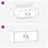 vidaXL Arm&aacute;rio de arruma&ccedil;&atilde;o Branco 90 x 40 x 40 cm A&ccedil;o Laminado a Frio