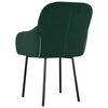 vidaXL Cadeiras de jantar 2 pcs veludo verde-escuro