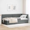 vidaXL Estrutura de Cama de Canto Cinza Escuro 90 x 190 cm Veludo