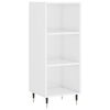 vidaXL Aparador 34,5x32,5x90 cm derivados de madeira branco brilhante